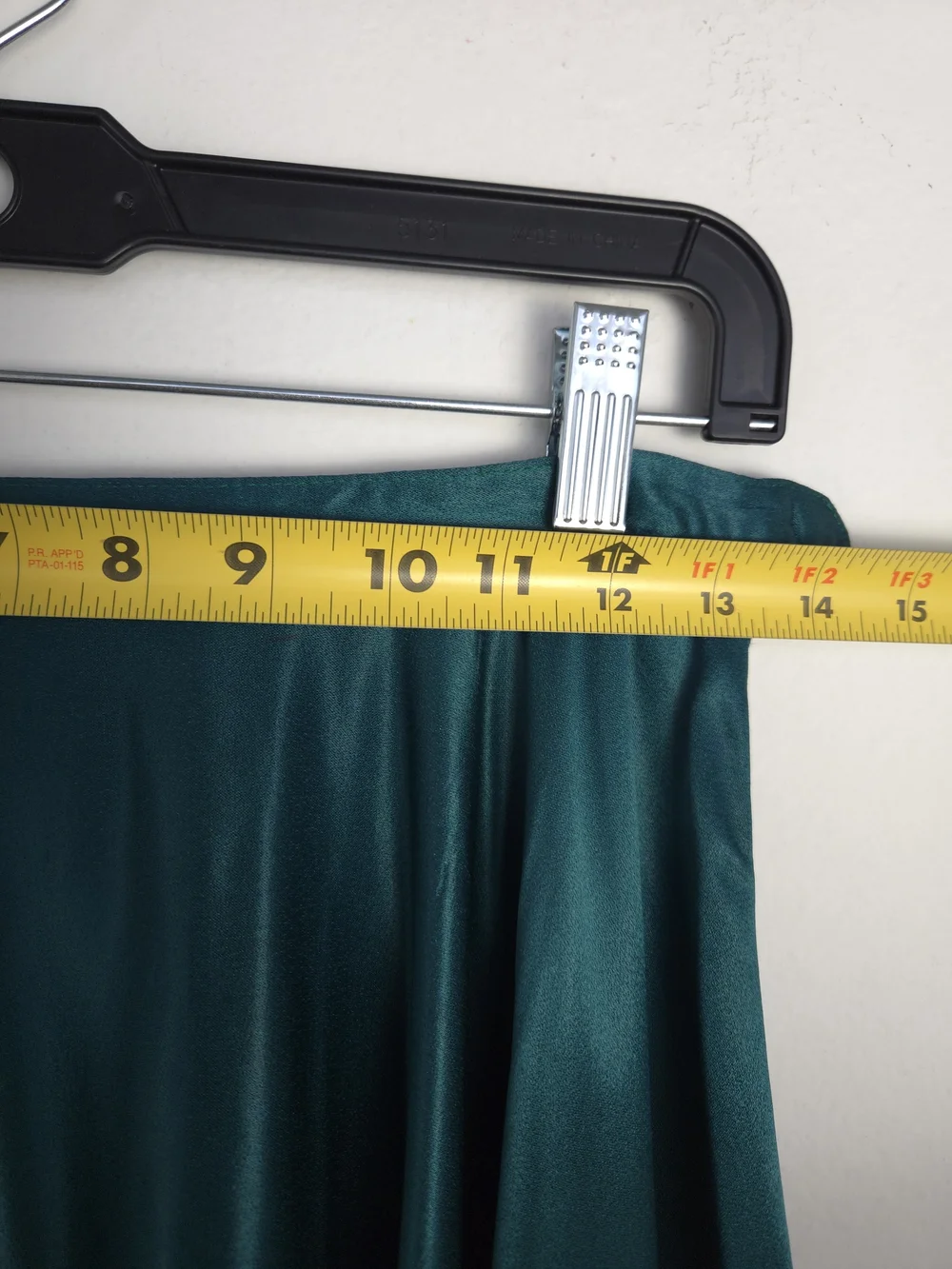 Vintage YSL Rive Gauche Satin High Low Skirt FR 40 Teal Emerald Asymmetric Rare